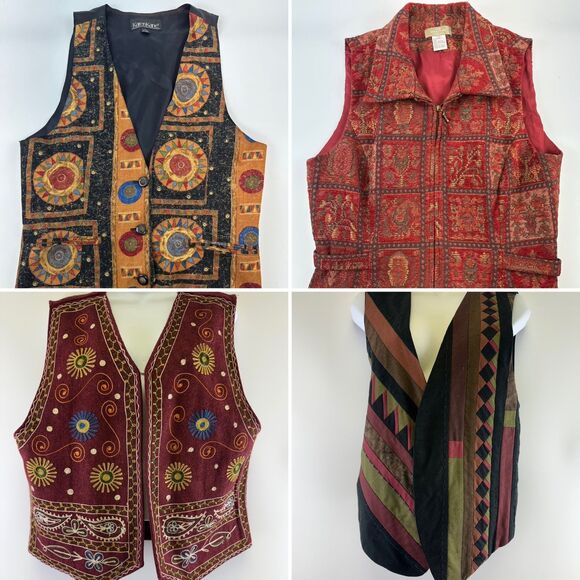 Territory Ahead Karen Kane TC Womens Vest Lot of 4 Multicolored Medium Large - Picture 1 of 14